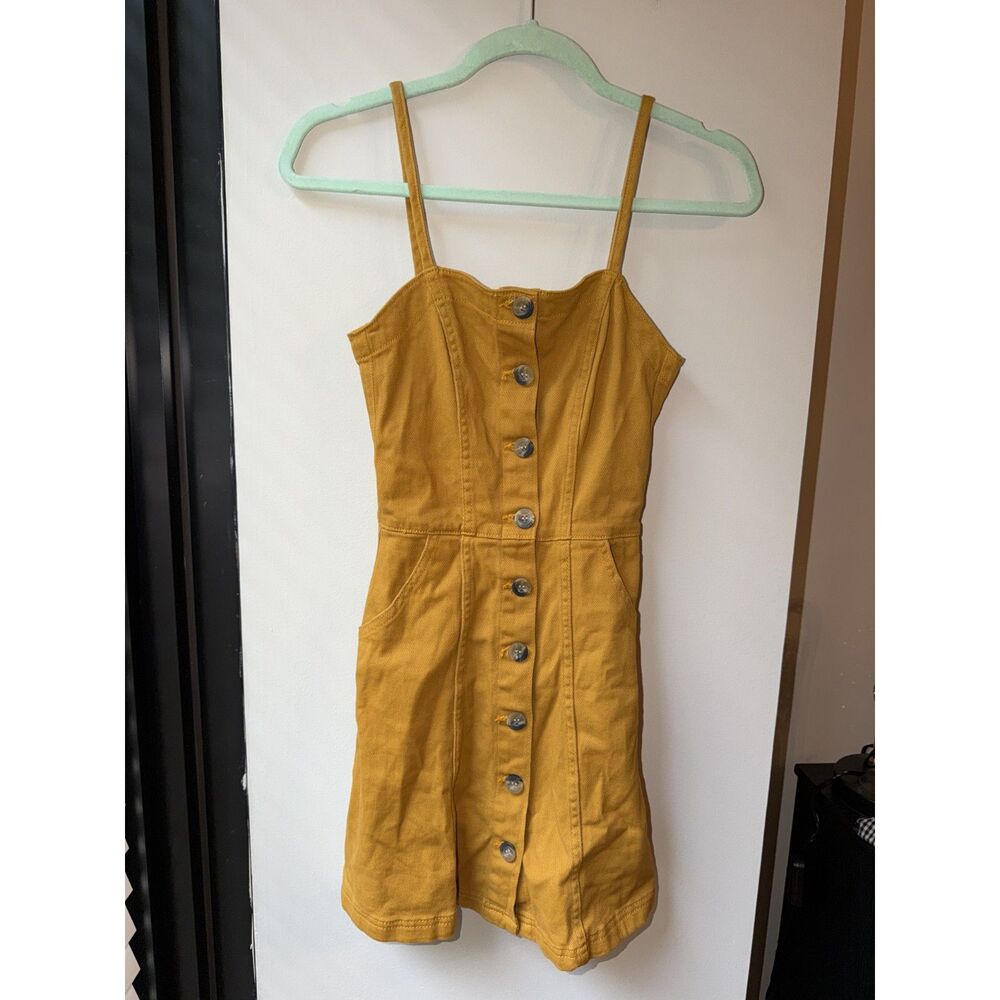 H&M Yellow Button Down Dress